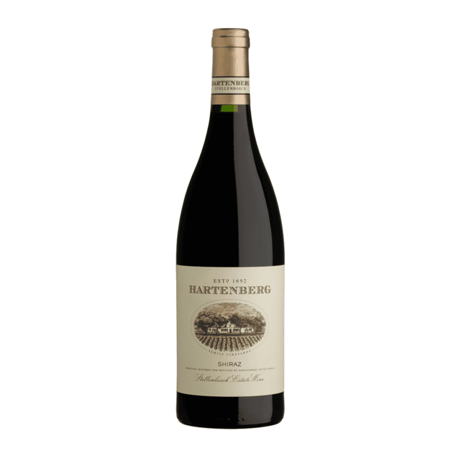 Hartenberg Shiraz from Stellenbosch, showcasing rich South African flavors.