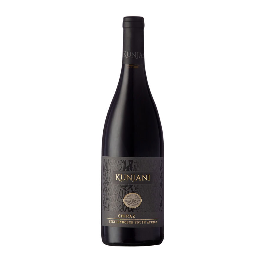 Kunjani Shiraz from Stellenbosch, South Africa, showcasing rich flavors.
