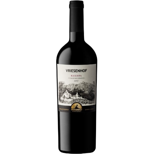 Vriesenhof Kallista 2020-2022 Stellenbosch red wine bottle with elegant label.
