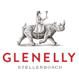 Glenelly logo featuring a rider on a rhinoceros, Stellenbosch wine brand.