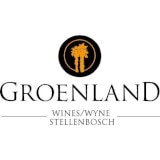Groenland Wines logo featuring palm trees, Stellenbosch.