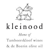 Kleinood logo featuring a sheep and flags, representing Stellenbosch wine heritage.