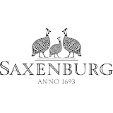 Saxenburg wine label featuring unique peacock design.