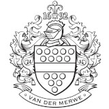 Van der Merwe family crest representing Stellenbosch wine heritage.