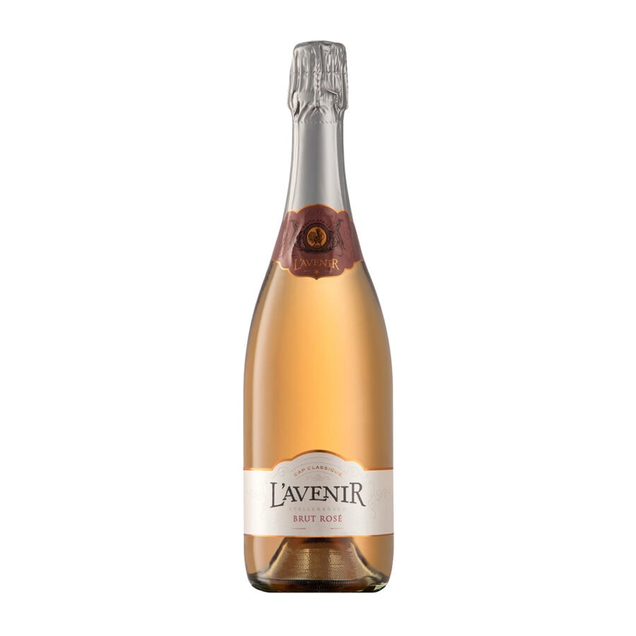 L'Avenir Brut Rosé sparkling wine from Stellenbosch, South Africa.