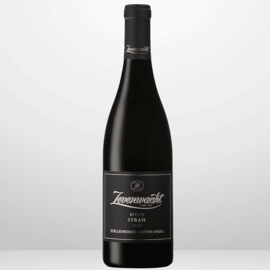 Zevenwacht Syrah 2020-2022 bottle highlighting savoury spice and floral perfume character