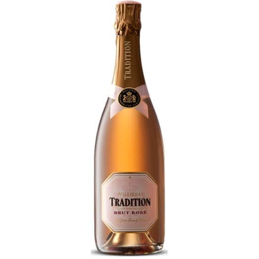 Villiera Tradition Brut Rosé sparkling wine bottle from Stellenbosch.