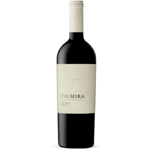 Uva Mira The Mira Merlot 2020 red wine bottle with creamy vanilla notes, fresh acidity and balanced Merlot structure