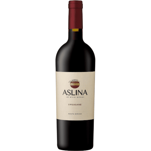 Aslina Umphasané red wine bottle from South Africa.