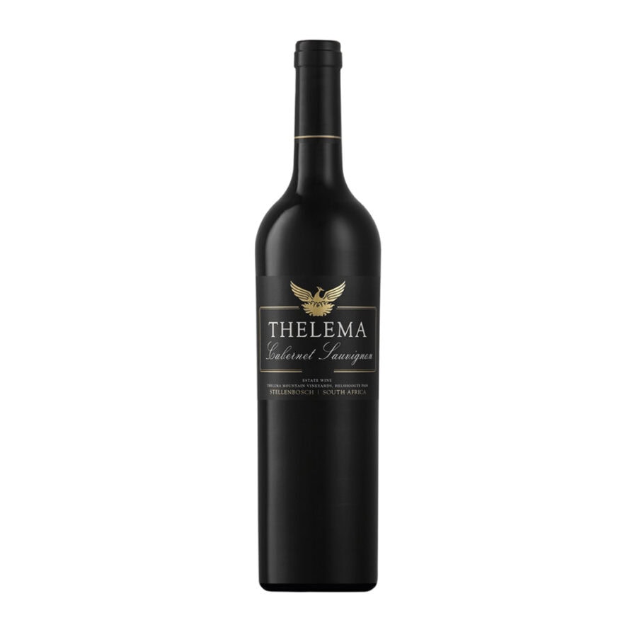 Thelema Cabernet Sauvignon 2019 estate wine bottle from Stellenbosch, South Africa.