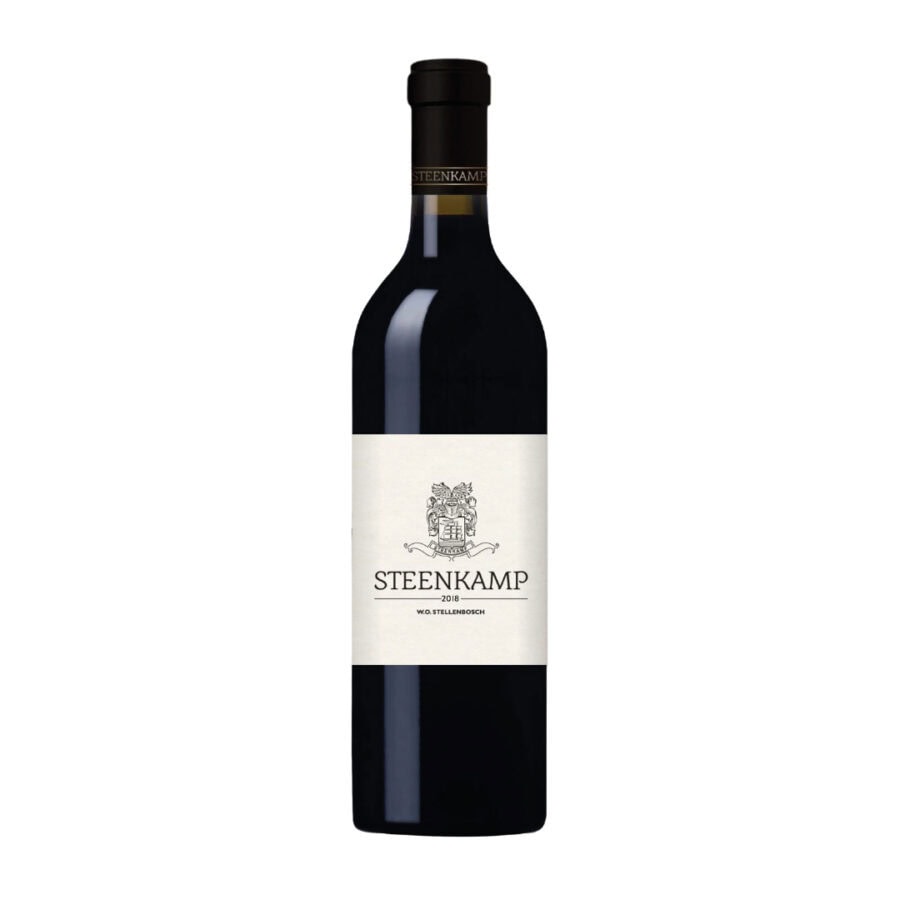 Groenland Steenkamp Cabernet Sauvignon Merlot 2018-2019 red wine bottle with full-bodied Stellenbosch blend profile