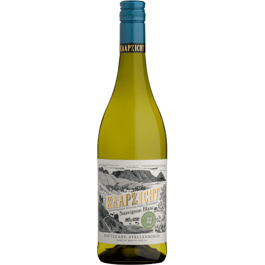Kaapzicht Sauvignon Blanc 2022-2025 - Angela Jordaan; bottle with crisp citrus, tropical fruit and refreshing acidity.