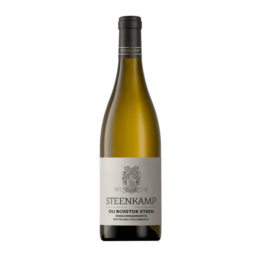 Groenland Steenkamp Ou Bosstok Steen 2024-2025 Chenin Blanc white bottle with rich texture and mineral finish