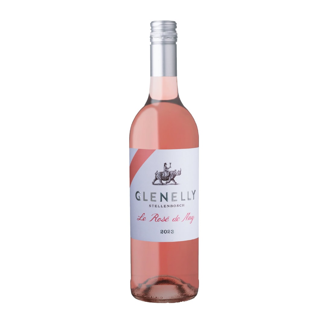 Ottle Of Glenelly Le Rosé De May 2025 Showing A Pale Pink Rosé Wine With Bright Clarity And Soft, Refreshing Visual Appearance.