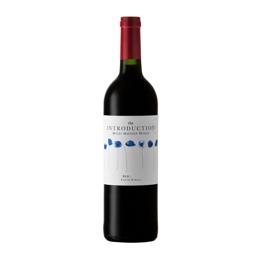 Red wine bottle from Miles Mossop, showcasing Stellenbosch wine.