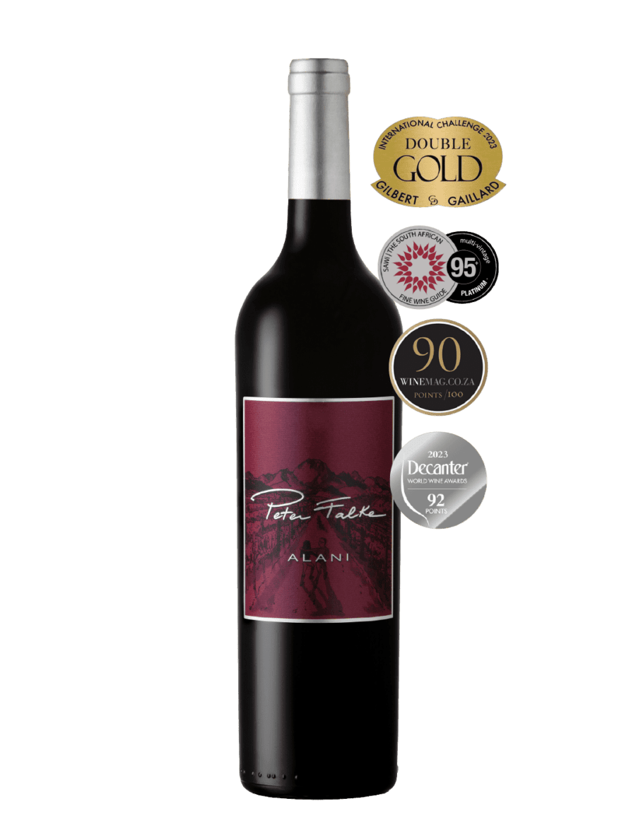 Peter Falke Alani 2019-2020 Cabernet Sauvignon with awards, Stellenbosch wine.