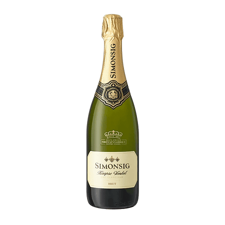 Bottle Of Simonsig Kaapse Vonkel Brut 2024 Sparkling Wine From Stellenbosch.