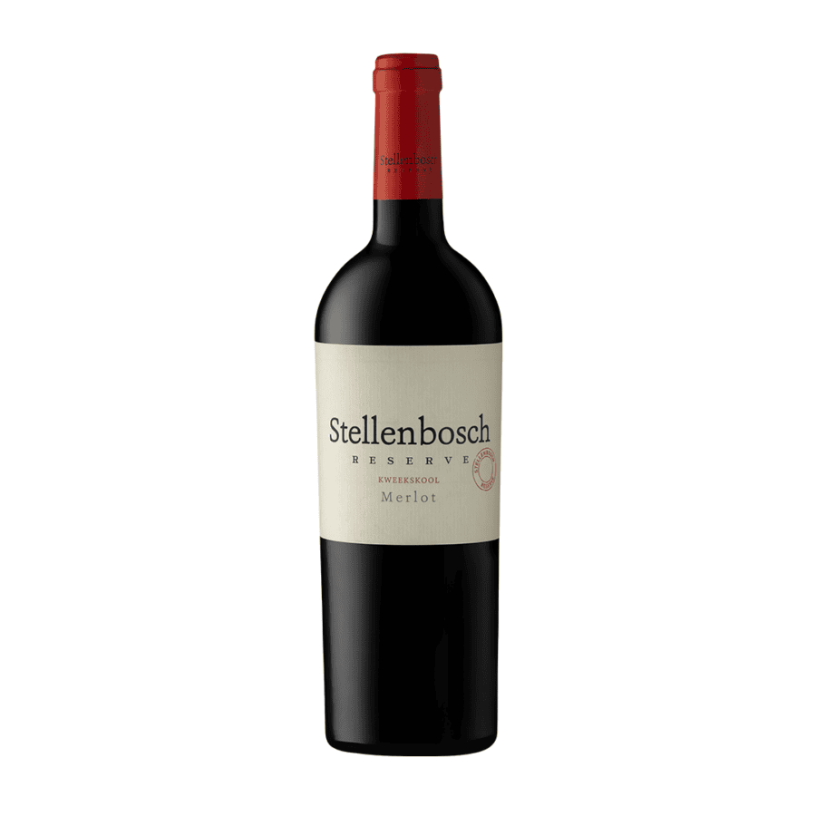 Stellenbosch Reserve Merlot bottle showcasing premium South African wine.