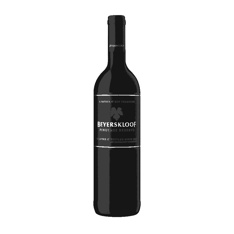 Beyerskloof Pinotage Reserve 2024 red wine bottle showing concentrated black fruit and cedar oak aromas