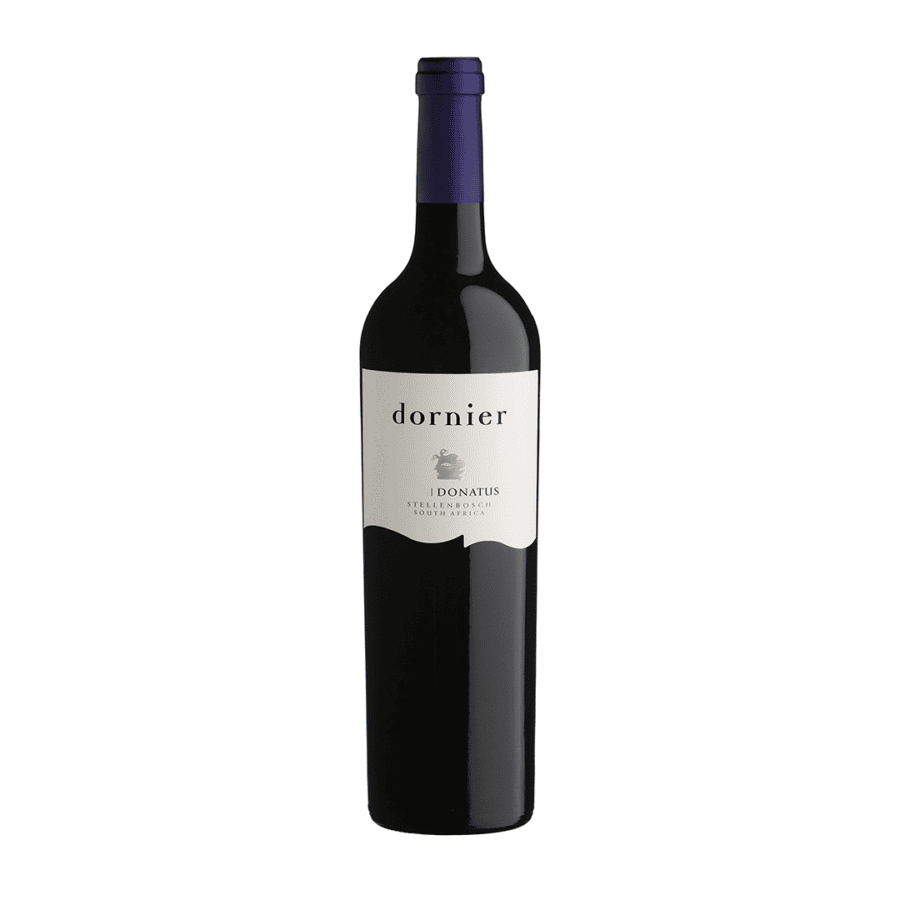 Dornier Donatus Stellenbosch red wine bottle from South Africa.