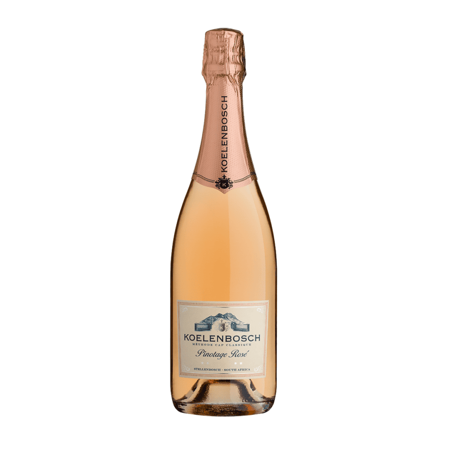 Koelenbosch Pinotage Rosé from Stellenbosch, South African sparkling wine.