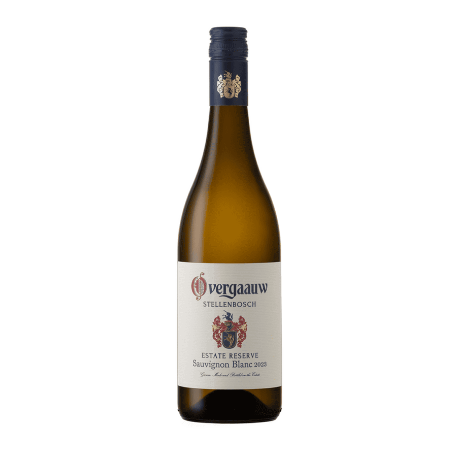 Overgaauw Estate Reserve Sauvignon Blanc 2023-2025 bottle showing lime zest, green apple and crisp mineral freshness.