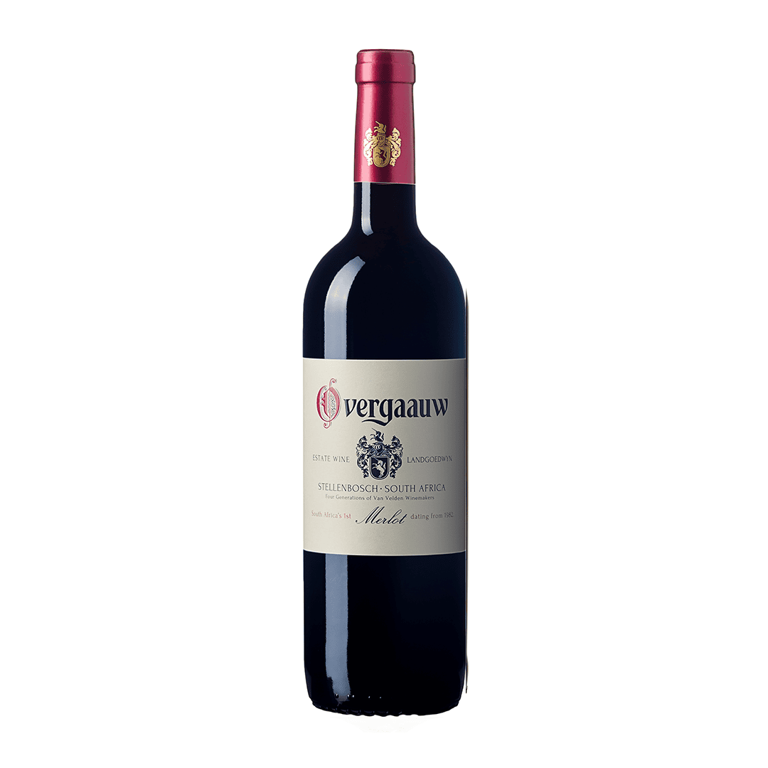 Overgaauw Estate Reserve Merlot 2022-2023 Bottle With Hints Of Black Cherry Fruit, Cocoa Powder And Elegant Spicy Oak Notes