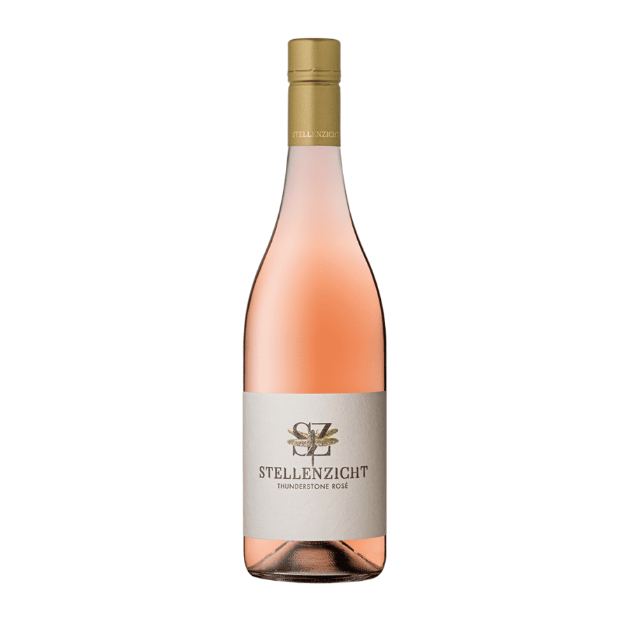 Stellenzicht Thunderstone Rosé bottle featuring a soft pink hue.