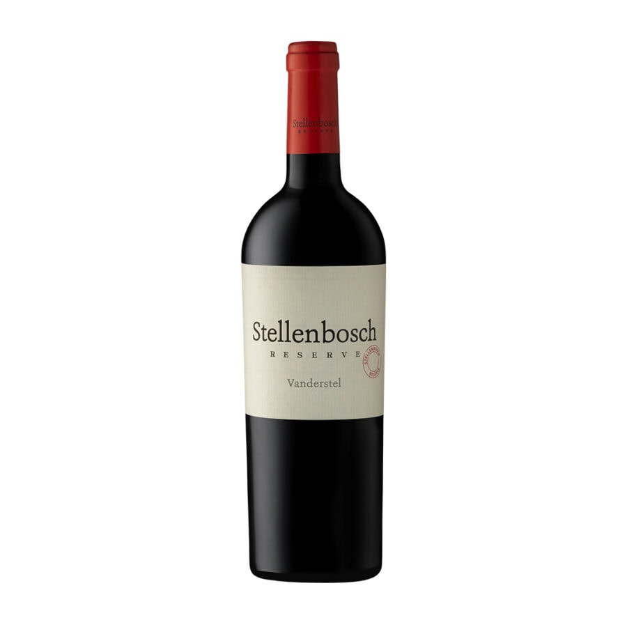 Stellenbosch Reserve Vanderstel red wine bottle from South Africa.