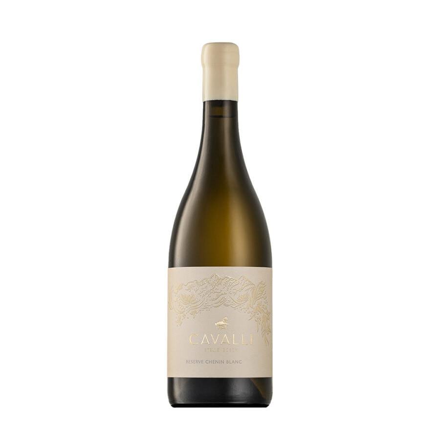 Bottle of Cavalli Chenin Blanc 2025 with pineapple notes, soft vanilla and bright citrus acidity.