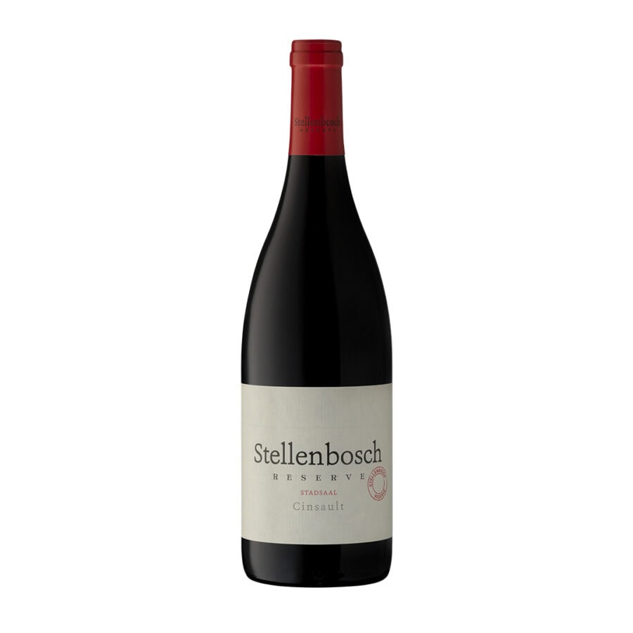 Stellenbosch Reserve Cinsault bottle showcasing South African wine excellence.