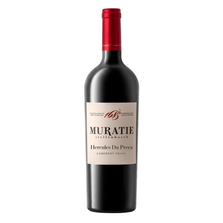 Cabernet Franc from Muratie, Stellenbosch, showcasing rich flavors.