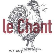 Rooster illustration for Le Chant, showcasing Stellenbosch wine heritage.