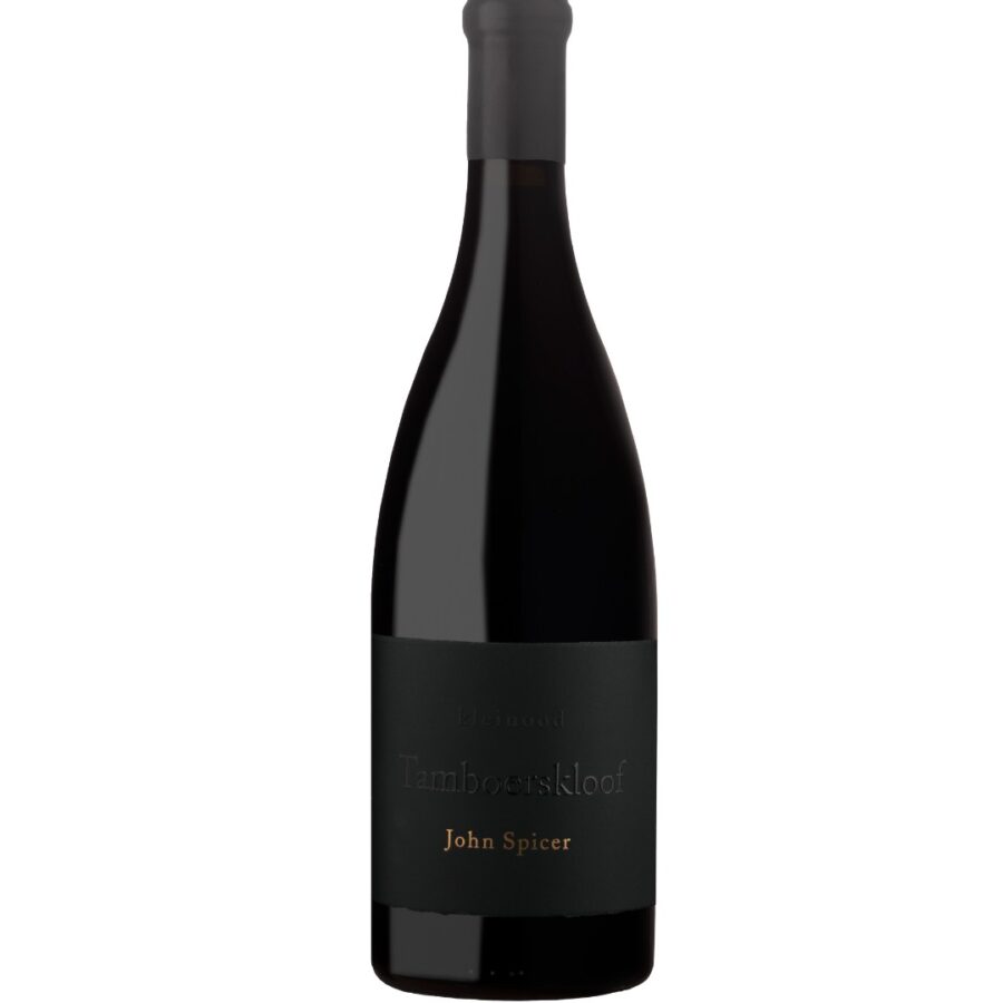 Elegant bottle of Elimwood Tamboerskloof John Spicer Stellenbosch wine.