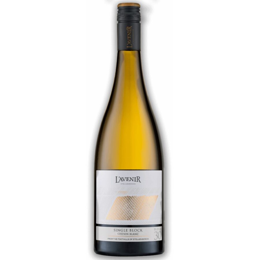 L'Avenir Single Block Chenin Blanc 2023-2024 white wine bottle with rich texture and balanced acidity
