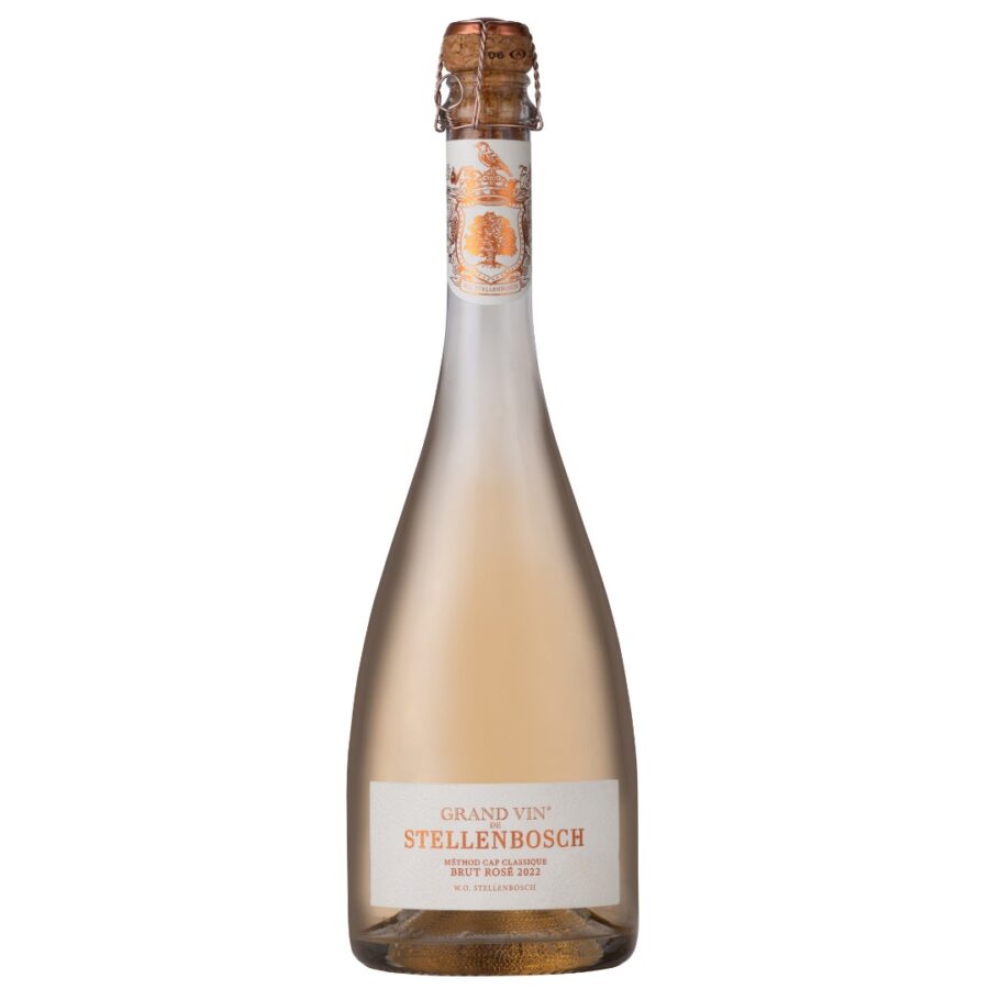 Brut Rosé sparkling wine from Stellenbosch, South Africa.
