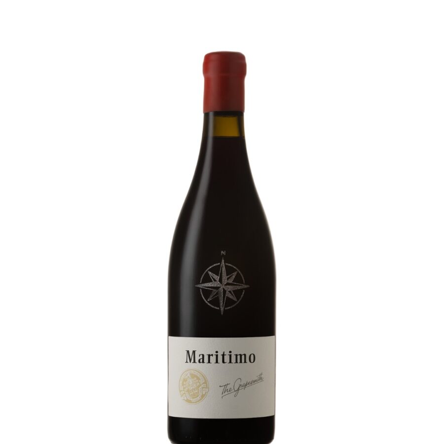 Maritimo wine bottle showcasing Stellenbosch craftsmanship.