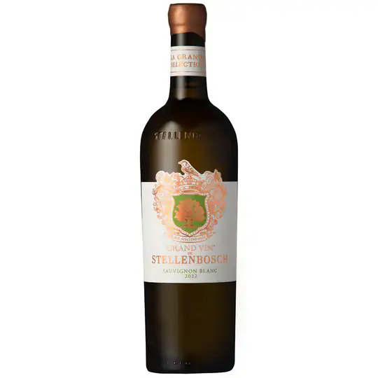Le Grand Domaine Grand Vin de Stellenbosch Sauvignon Blanc 2022-2024 wine bottle with melon, gooseberry and citrus character