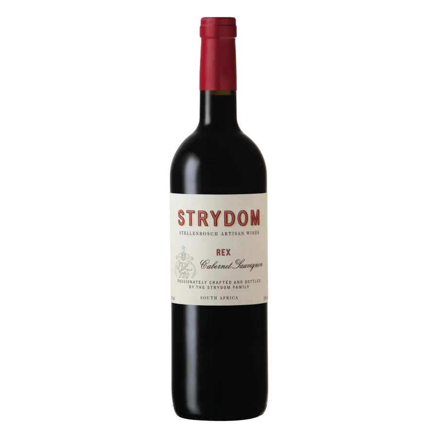 Strydom Rex Cabernet Sauvignon 2021 bottle from Stellenbosch, South Africa.